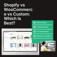 Shopify vs WooCommerce vs Custom Ecommerce Website